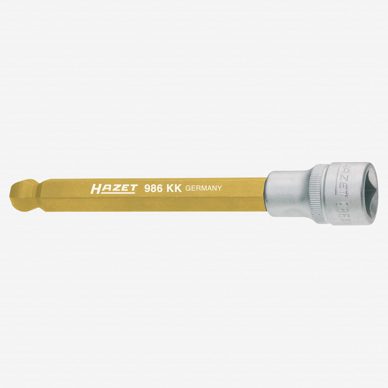 Hazet 986KK-12 12mm Ball End Hex Titanium-Nitride Socket 1/2" - Long - HZ986KK-12 - KC Tool
