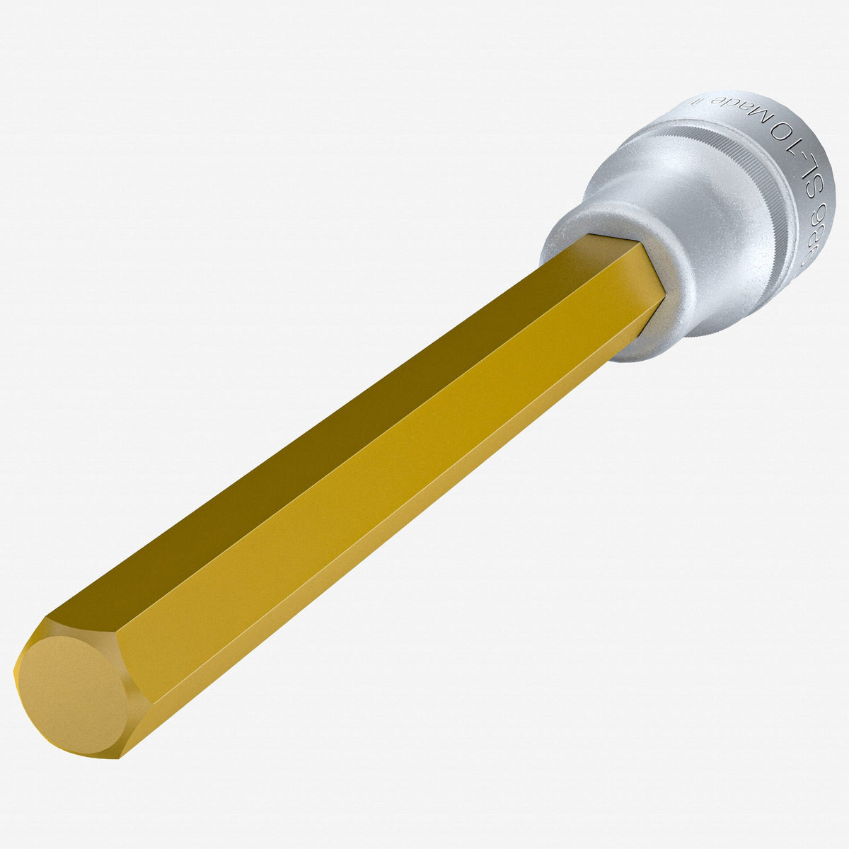 Hazet 986SL-10 10 mm Titanium Nitride Hex Socket, 1/2" Drive, 140 mm - HZ986SL-10 - KC Tool