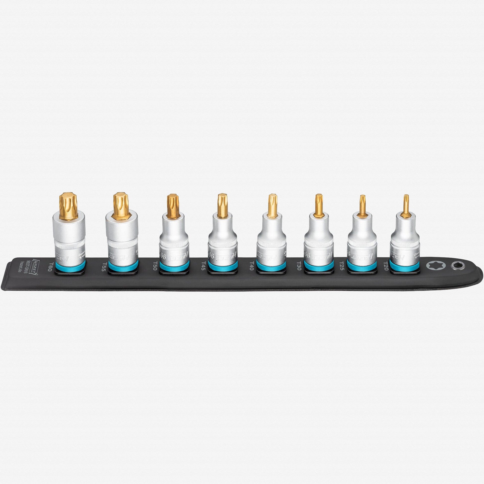 Hazet 992T-SR/8 SmartRail 1/2" TORX® Bit Socket Set, 8 Pieces - HZ992T-SR/8 - KC Tool
