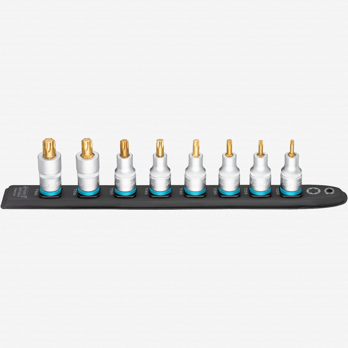 Hazet 992T-SR/8 SmartRail 1/2" TORX® Bit Socket Set, 8 Pieces - HZ992T-SR/8 - KC Tool