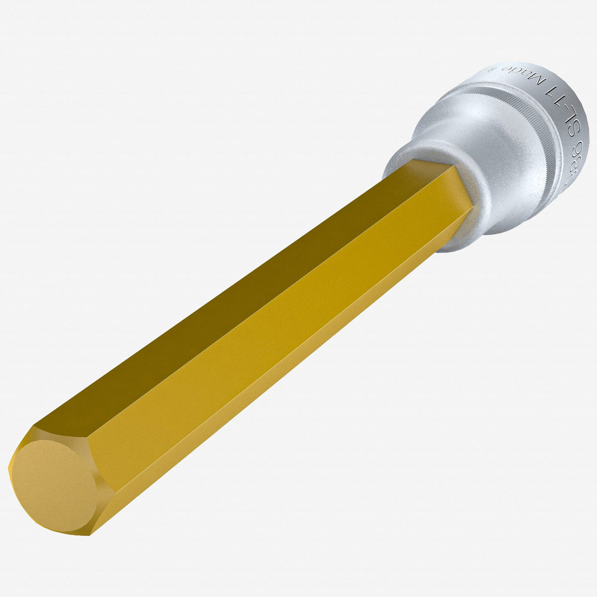 Hazet HZ986SL-11 11 mm Titanium Nitride Hex Socket, 1/2" Drive, 140 mm - HZ986SL-11 - KC Tool