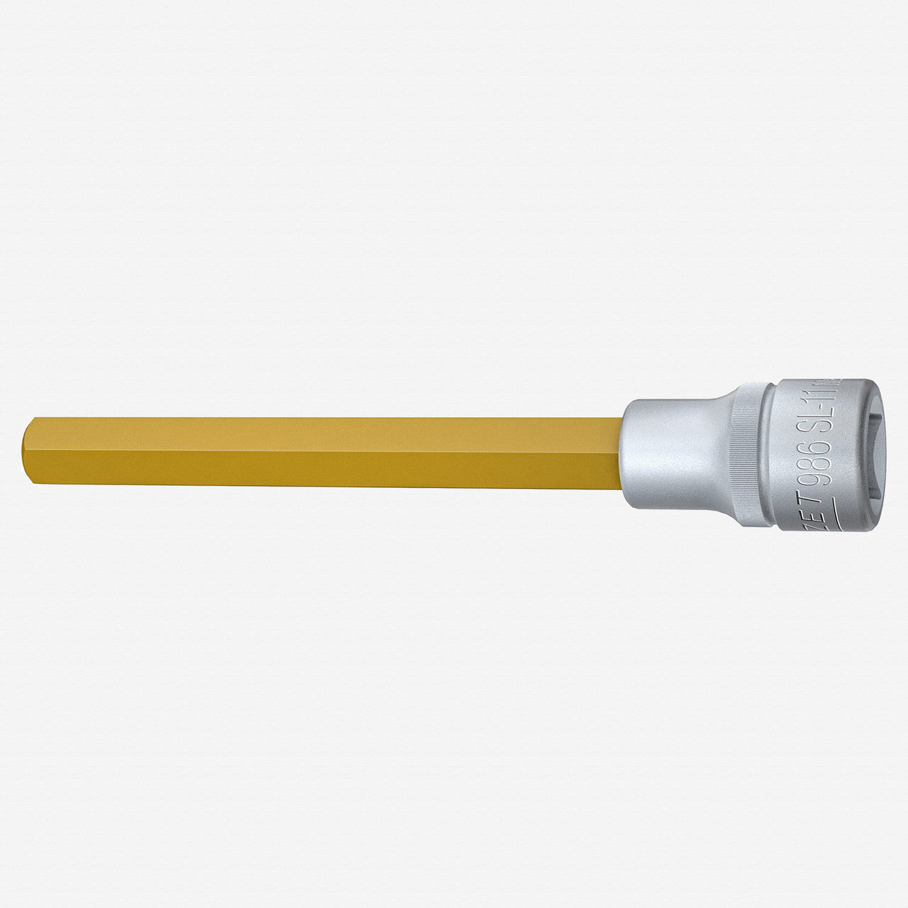 Hazet HZ986SL - 11 11 mm Titanium Nitride Hex Socket, 1/2" Drive, 140 mm - HZ986SL-11 - KC Tool