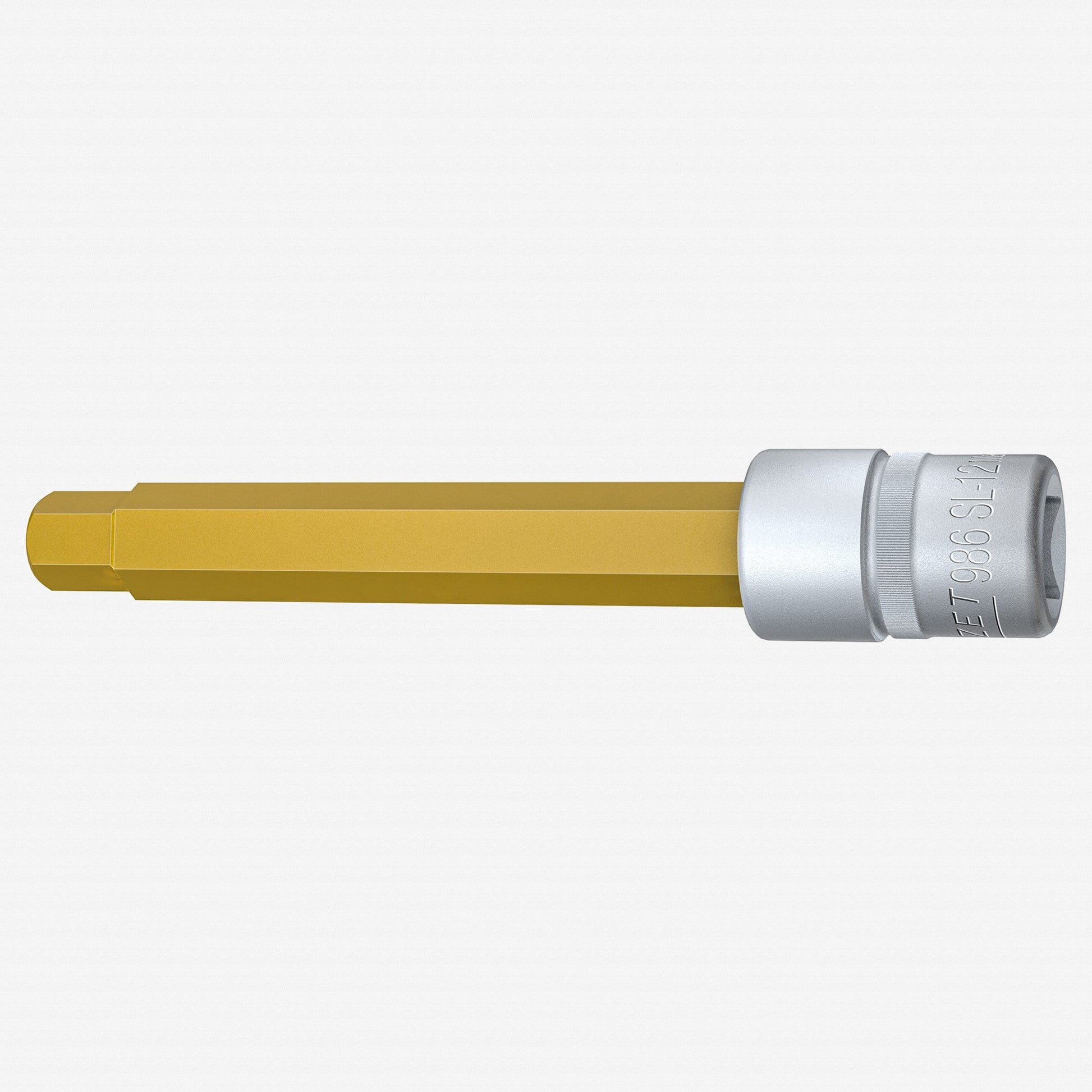 Hazet HZ986SL-12 12 mm Titanium Nitride Hex Socket, 1/2" Drive, 140 mm - HZ986SL-12 - KC Tool