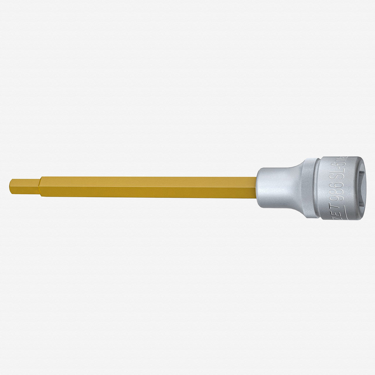Hazet HZ986SL - 6 6 mm Titanium Nitride Hex Socket, 1/2" Drive, 140 mm - HZ986SL-6 - KC Tool