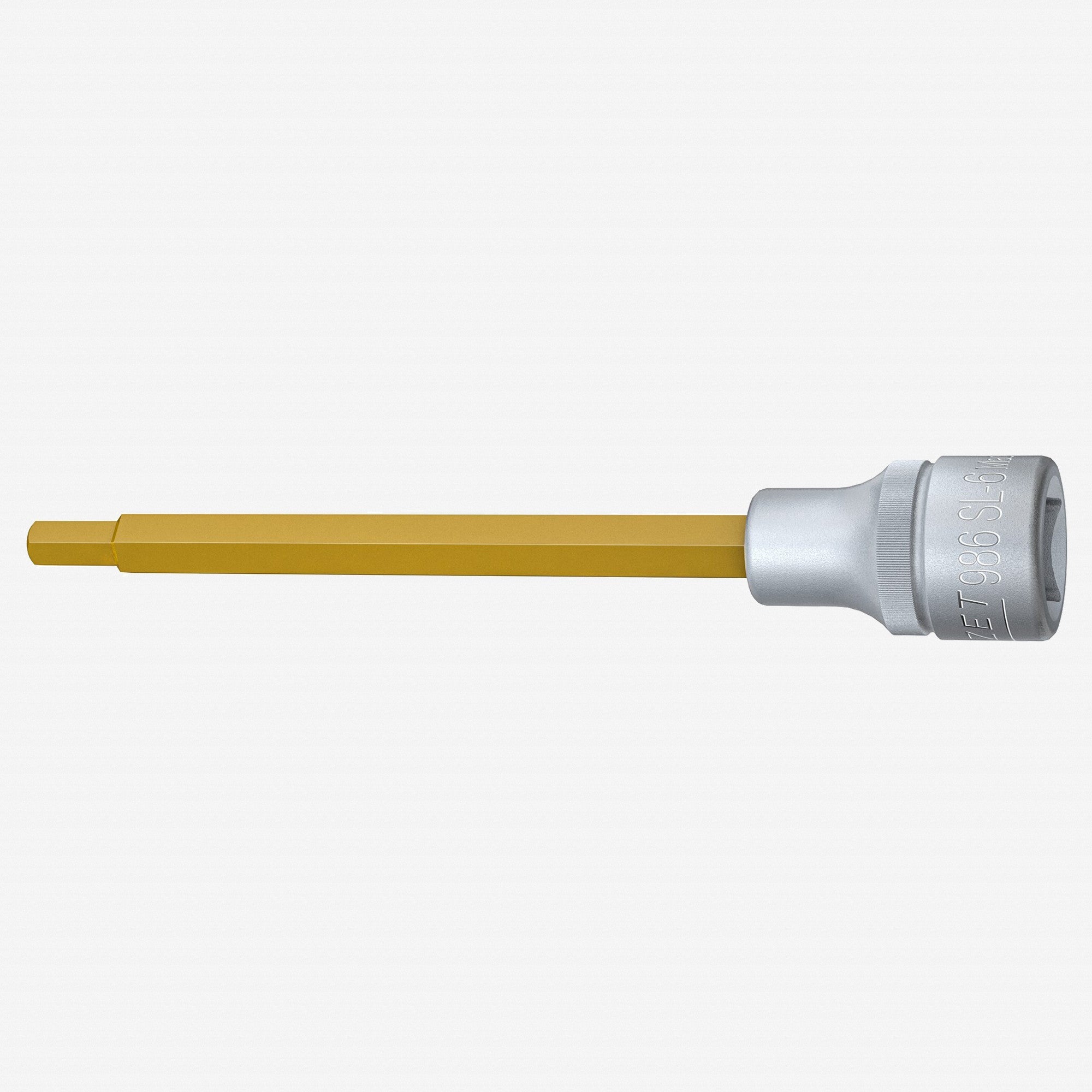 Hazet HZ986SL-6 6 mm Titanium Nitride Hex Socket, 1/2" Drive, 140 mm - HZ986SL-6 - KC Tool