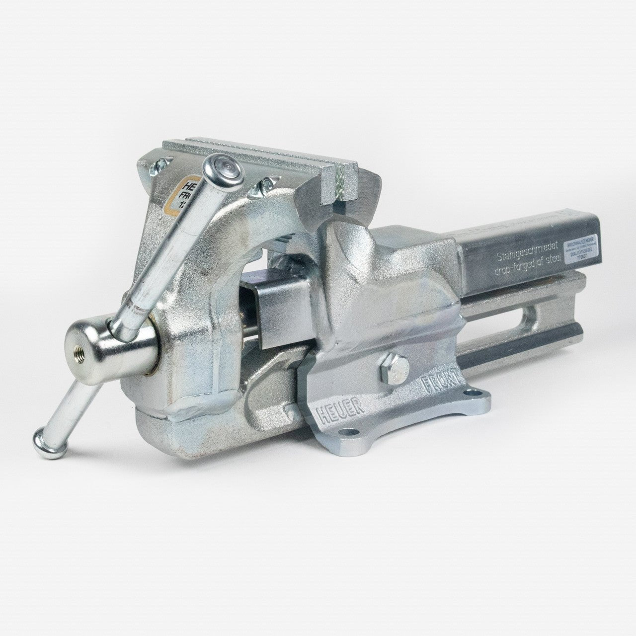 Heuer Bench Vise, Size 120, with Replaceable Jaws, Completely Galvanized - BH101123 - KC Tool