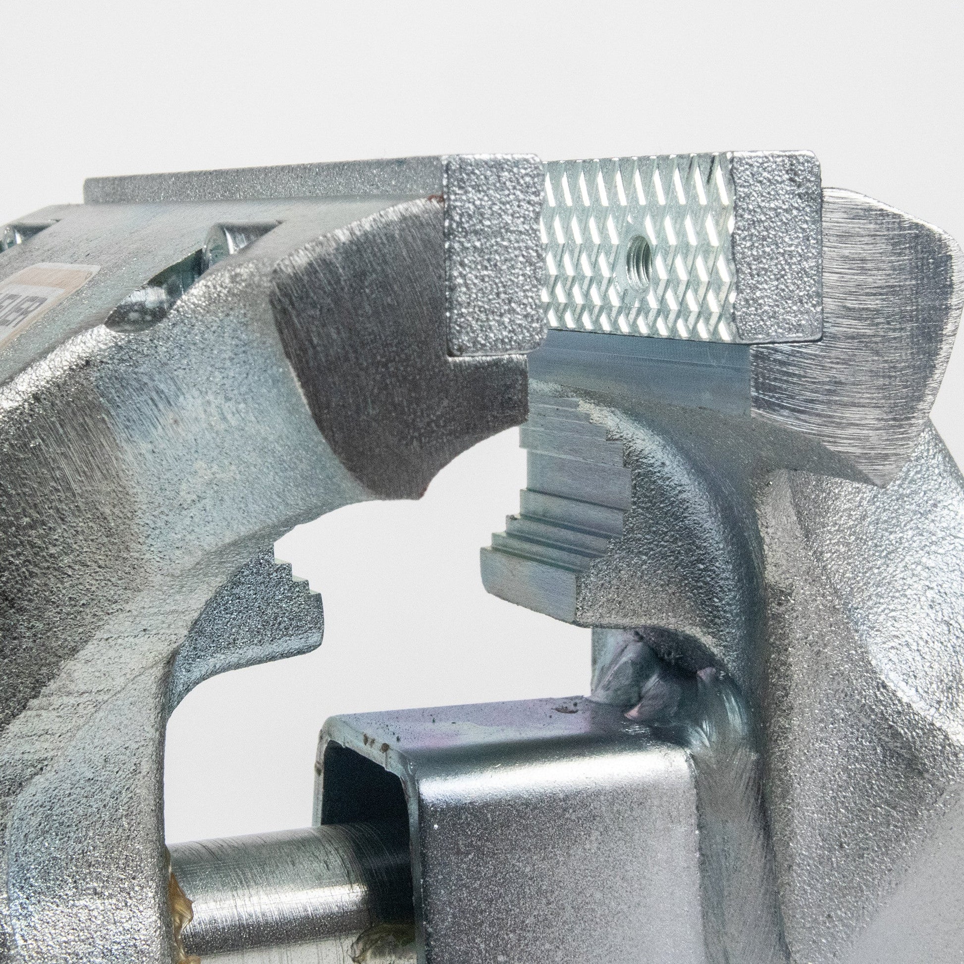 Heuer Bench Vise, Size 120, with Replaceable Jaws, Completely Galvanized - BH101123 - KC Tool