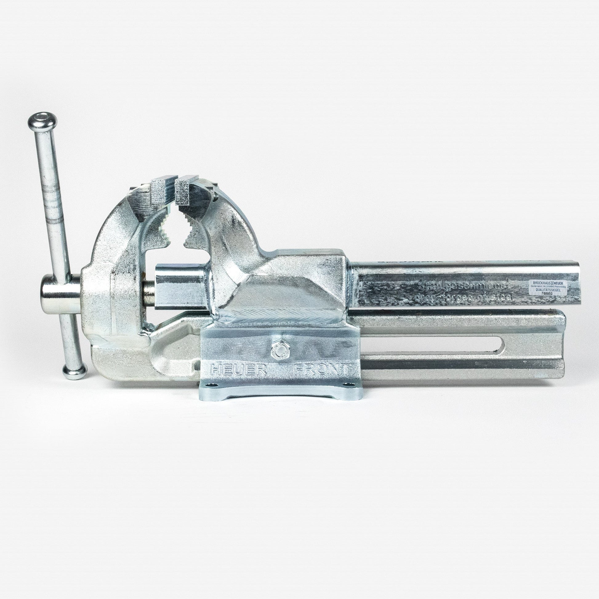 Heuer Bench Vise, Size 140, with Replaceable Jaws, Completely Galvanized - BH101143 - KC Tool