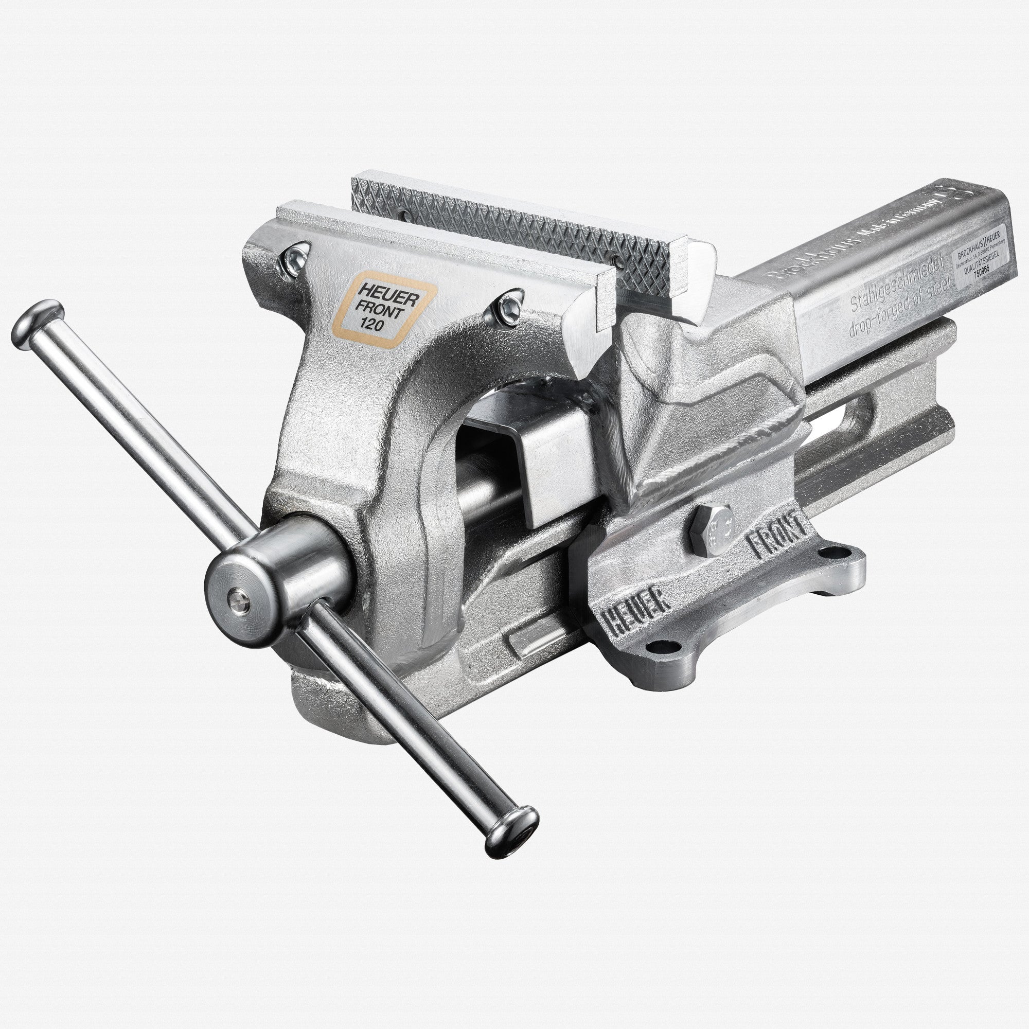 Heuer Bench Vise, Size 140, with Replaceable Jaws, Completely Galvanized - BH101143 - KC Tool