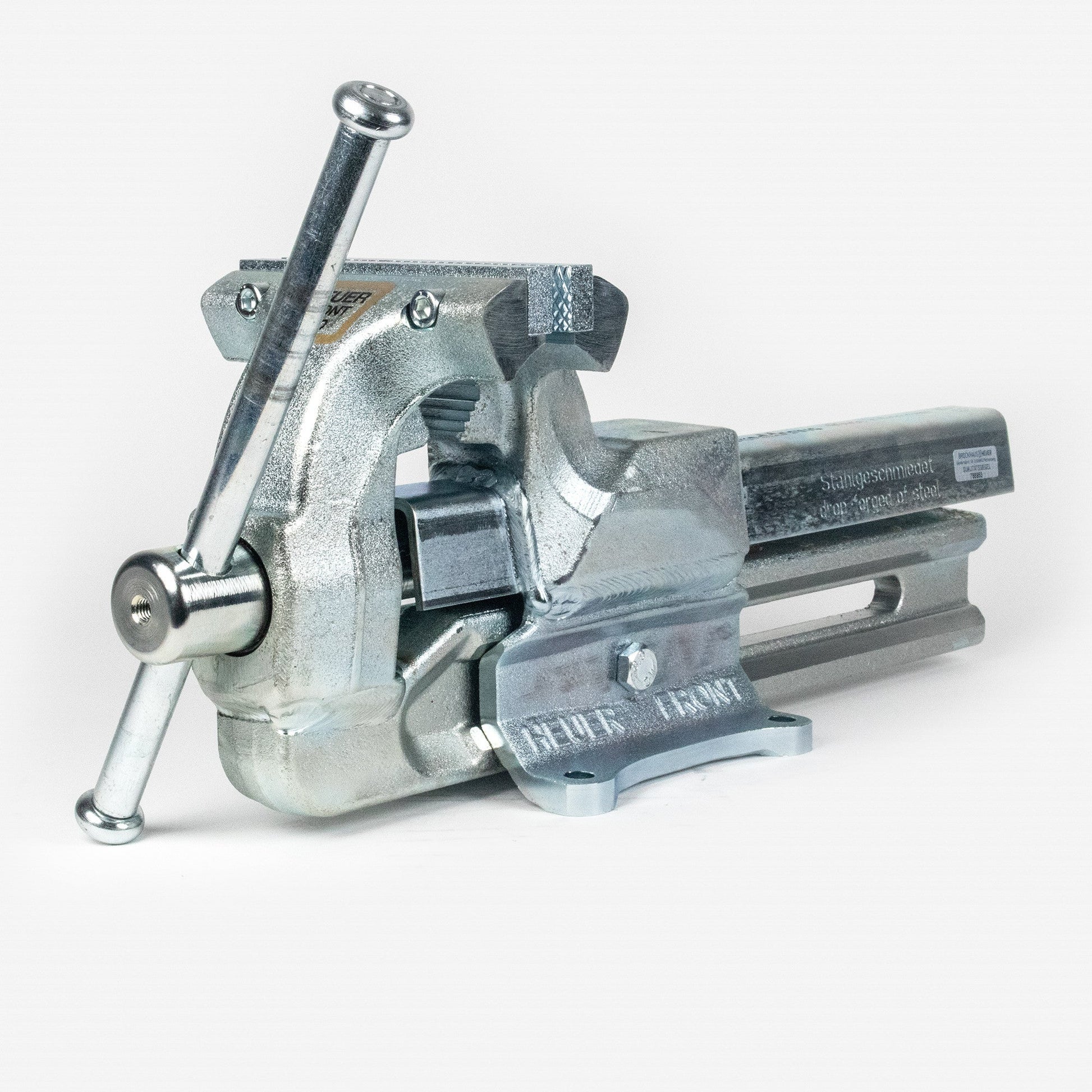 Heuer Bench Vise, Size 140, with Replaceable Jaws, Completely Galvanized - BH101143 - KC Tool