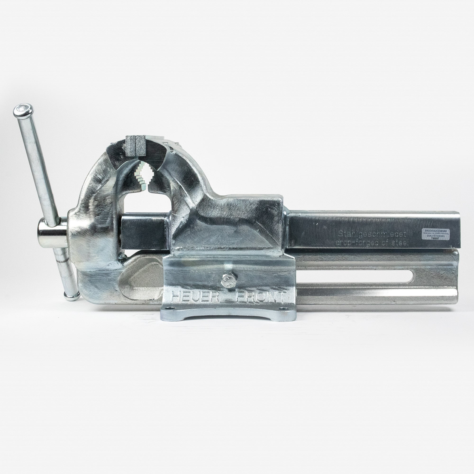 Heuer Bench Vise, Size 160, with Replaceable Jaws, Completely Galvanized - BH101163 - KC Tool