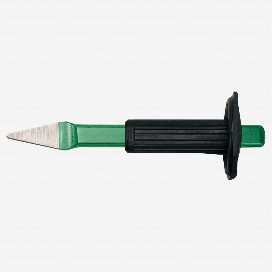 Heyco Cape Chisel with Hand Guard, Non - spreading Safety Head, Flat Oval, 250mm - HY5601250 - KC Tool