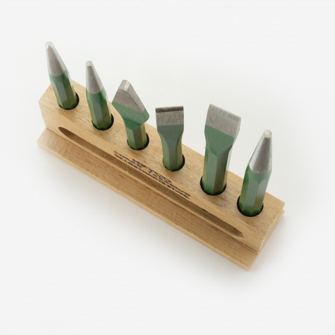 Heyco Chisel and Punch Set in Wooden Stand, 6 Pieces - HY5500000-21 - KC Tool