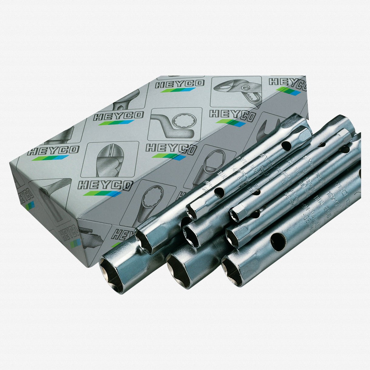 Heyco Double Ended Tubular Socket Wrench Set, 6-22mm, 8 Pieces - HY8969440 - KC Tool