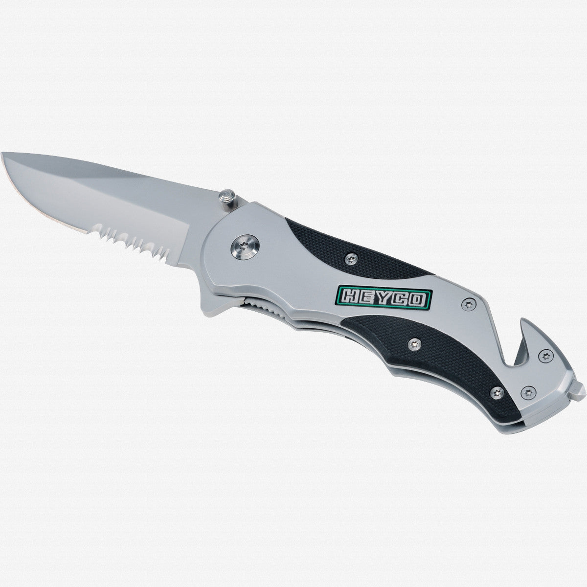 Heyco Folding Pocket Knife with Seatbelt Cutter/Glass Breaker, 3.5" - HY6690000 - KC Tool