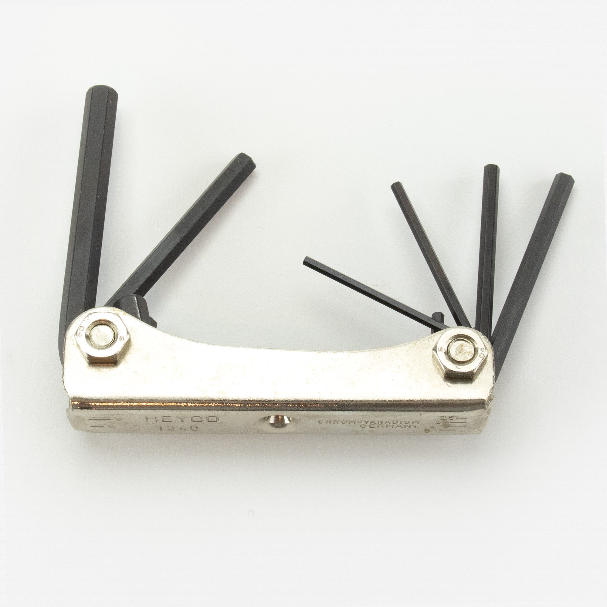 Heyco Hex Metric L-key Folding Set in Metal Holder, 6 Pieces - HY3406220 - KC Tool