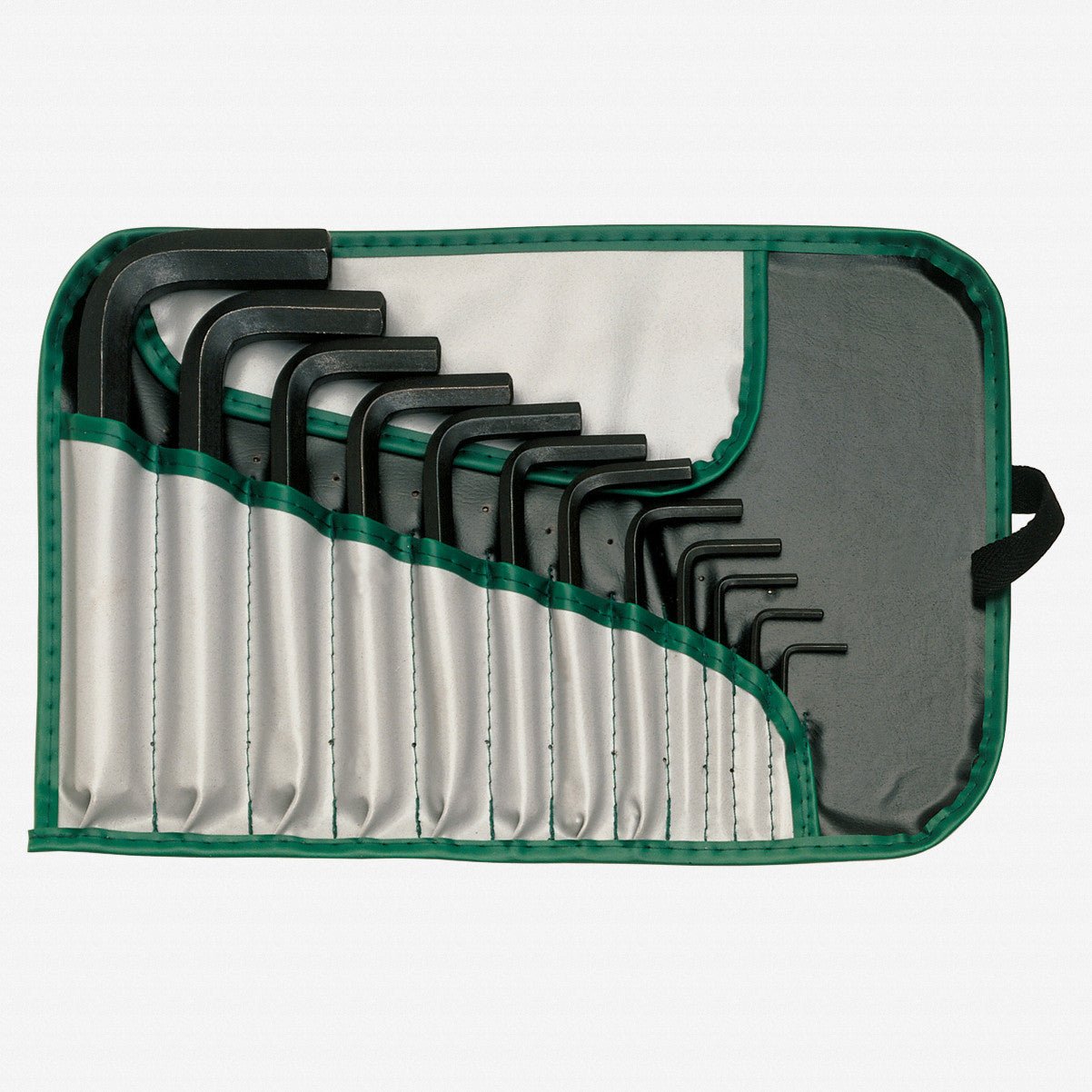 Heyco Hex SAE L - key Set in Tool Roll, 12 Pieces - HY3407370 - KC Tool