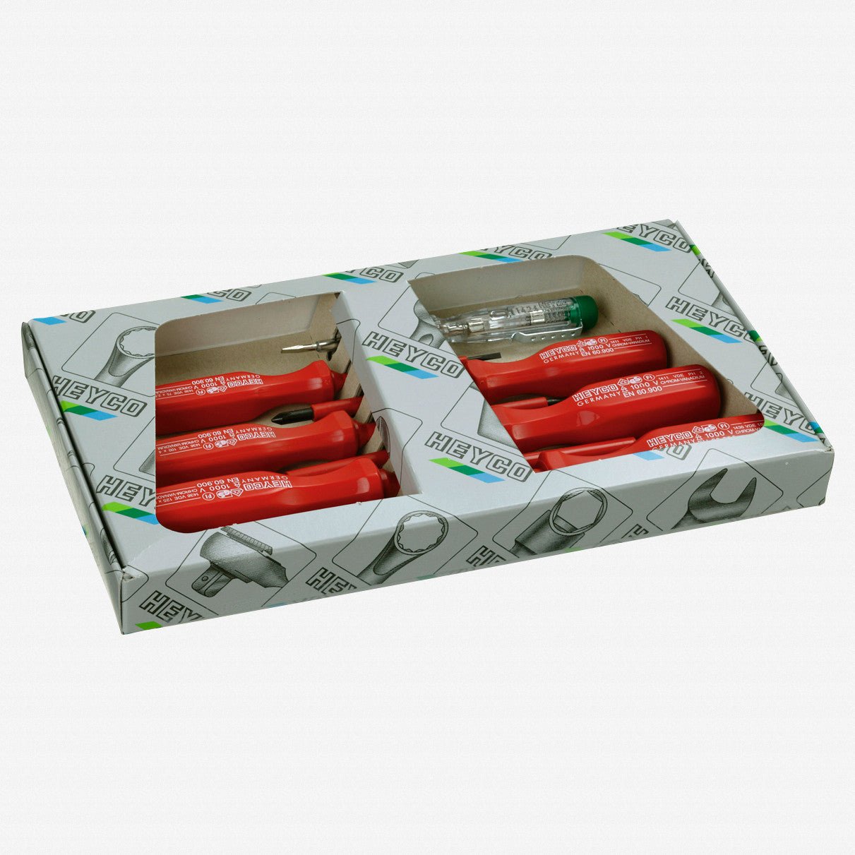 Heyco Insulated VDE Phillips/Slotted Screwdriver Set, 7 Pieces - HY4500000 - KC Tool