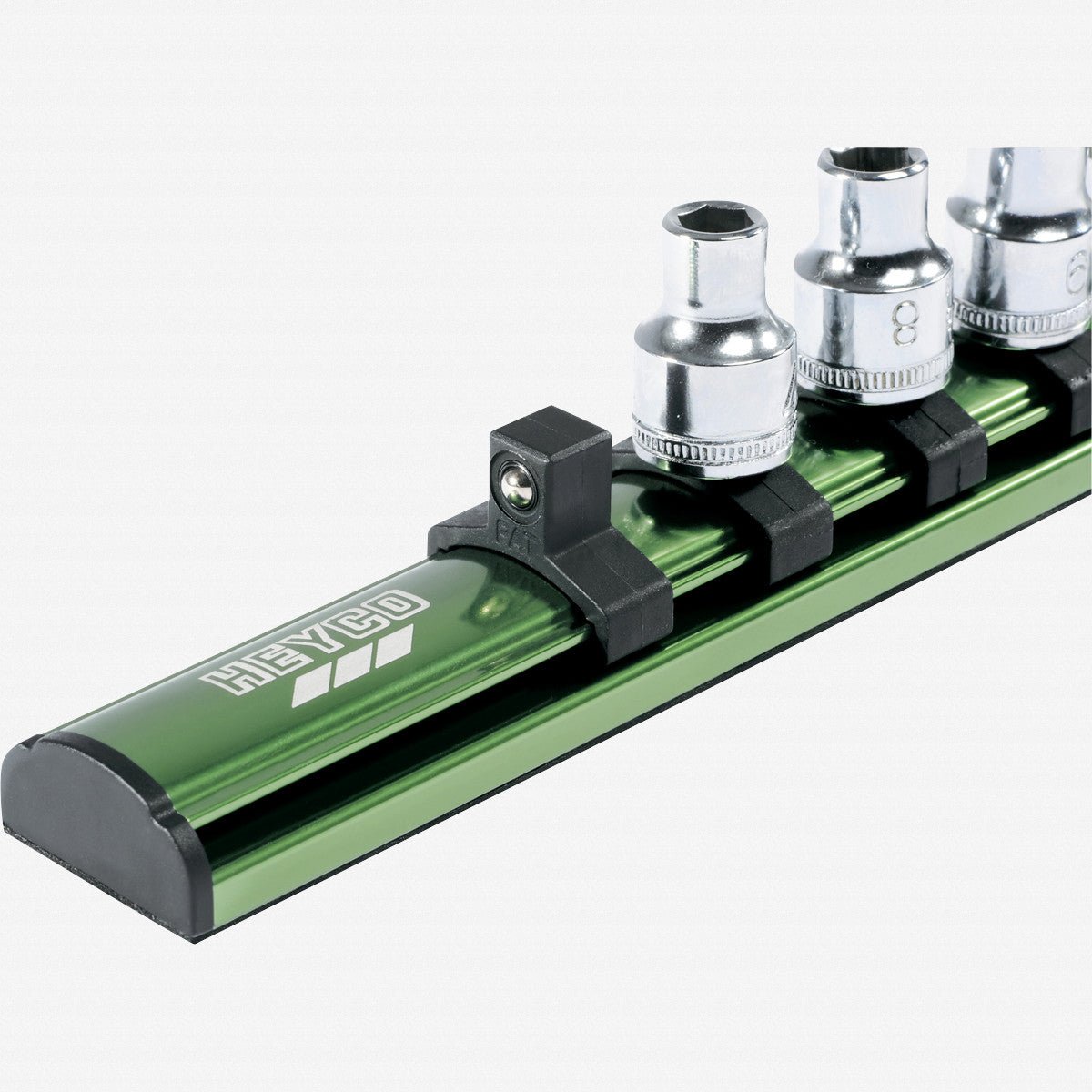 Heyco Magnetic Aluminum Socket Rail - Empty, 1/4" Drive - HY7102516 - KC Tool