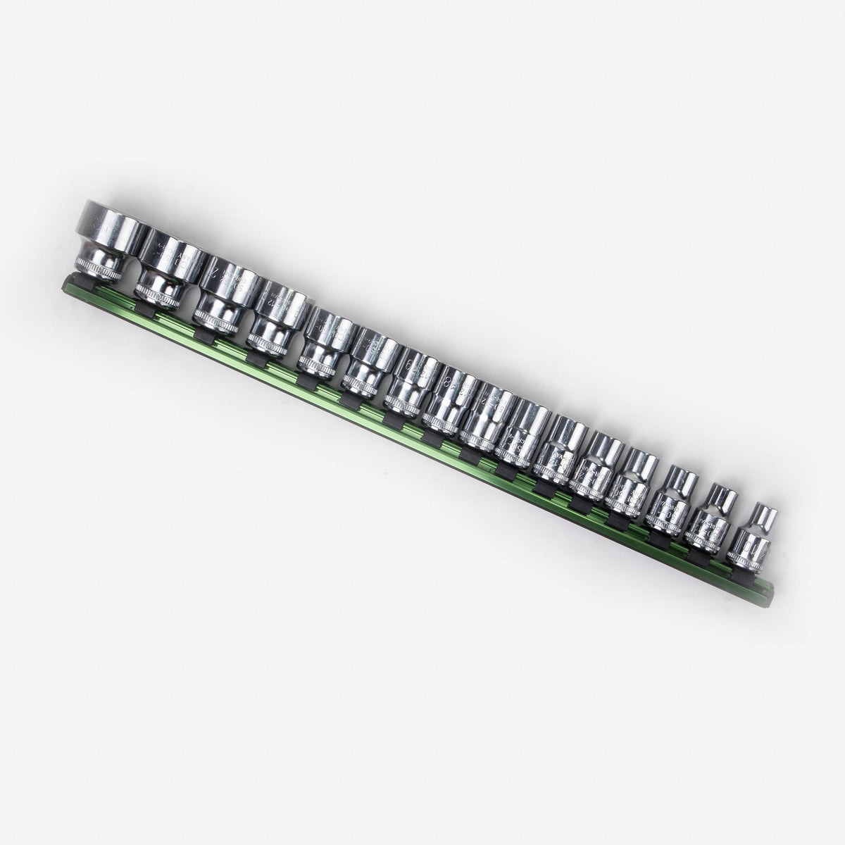 Heyco Metric Socket Set on Aluminum Rail - 1/2" Drive - HY0507900 - KC Tool