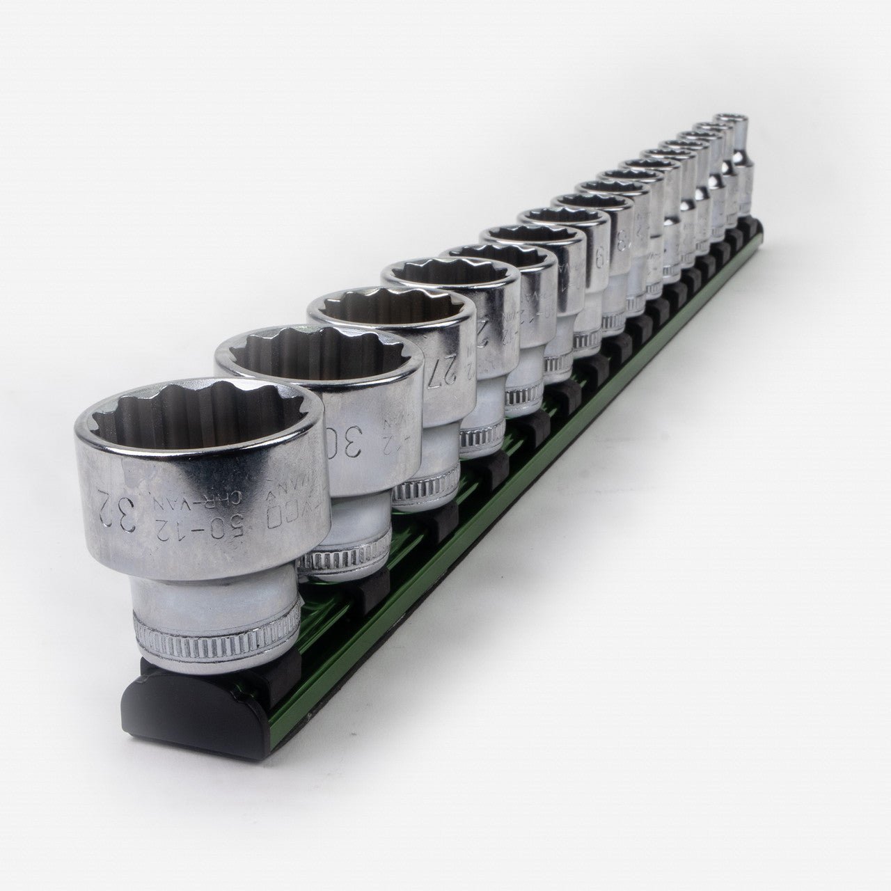 Heyco Metric Socket Set on Aluminum Rail - 1/2" Drive - HY0507900 - KC Tool