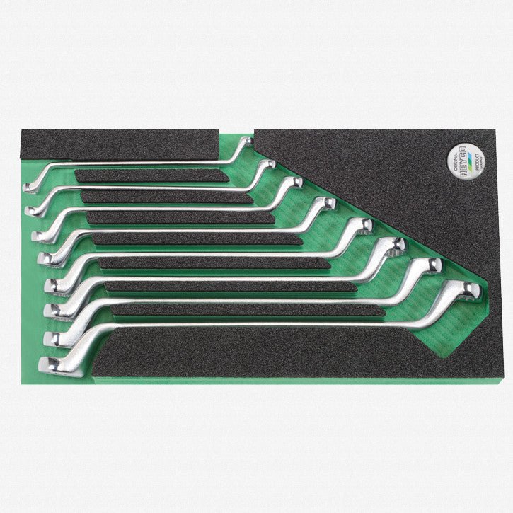 Heyco Offset Double Box - Ended Wrench Set, Metric, 6 - 22 mm, 8 Pieces - HY9730002 - KC Tool