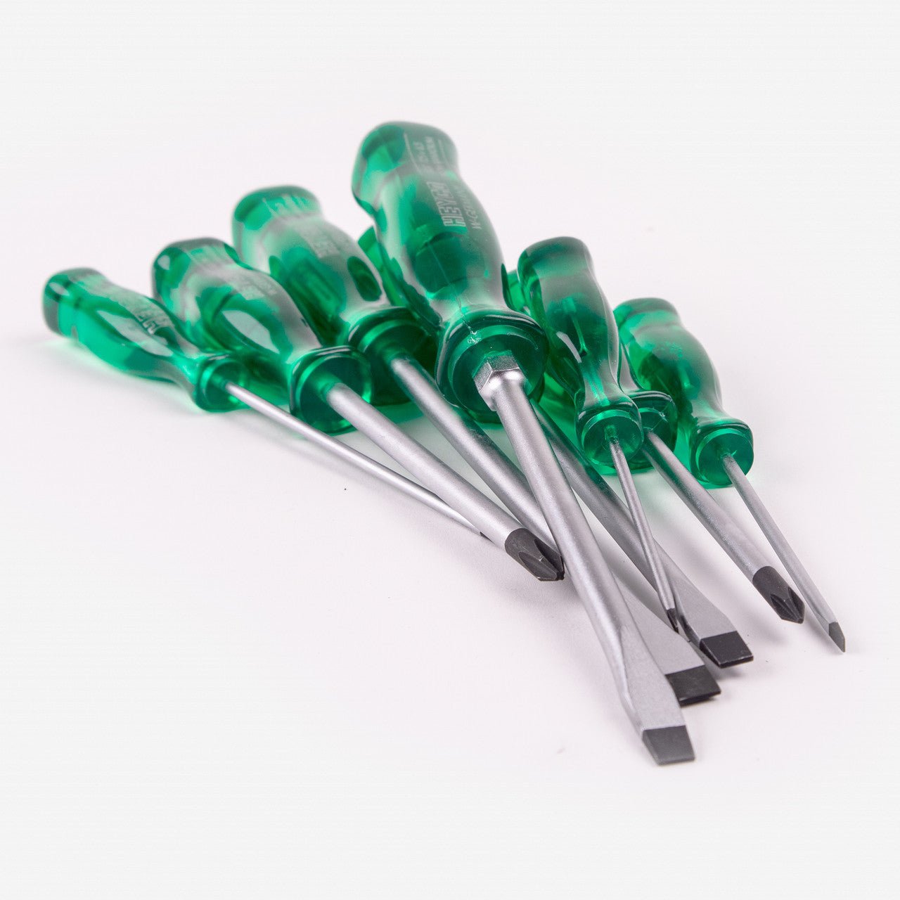 Heyco Phillips/Slotted Screwdriver Set with Acetate Handle, 7 Pieces - HY4560000 - KC Tool