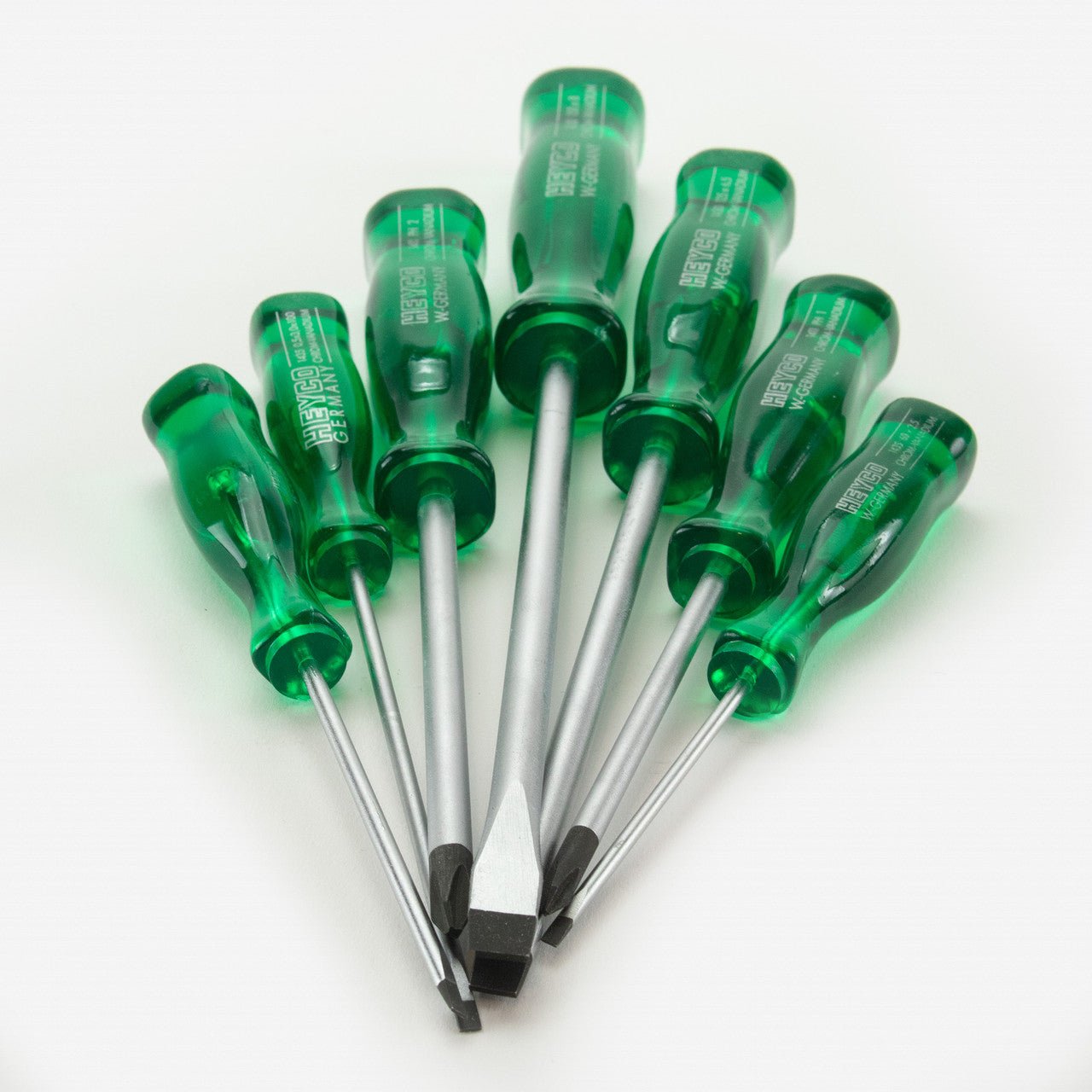 Heyco Phillips/Slotted Screwdriver Set with Acetate Handle, 7 Pieces - HY4560000 - KC Tool