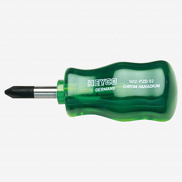 Heyco Pozidriv Stubby Screwdriver with Acetate Handle, 1 - HY4120001 - KC Tool