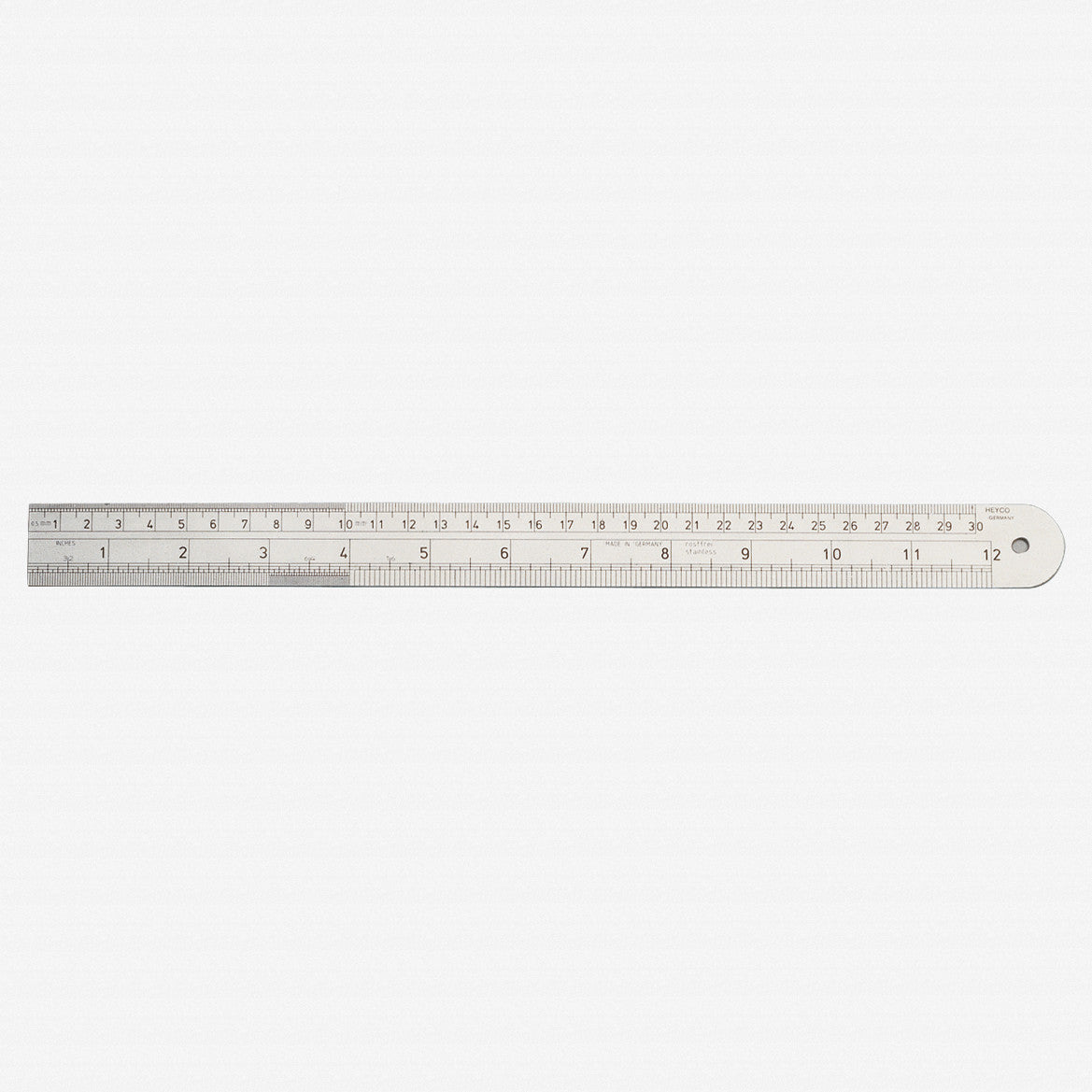 Heyco Precision Steel Ruler (Chesterman Type), 300mm/12" - HY8360300 - KC Tool
