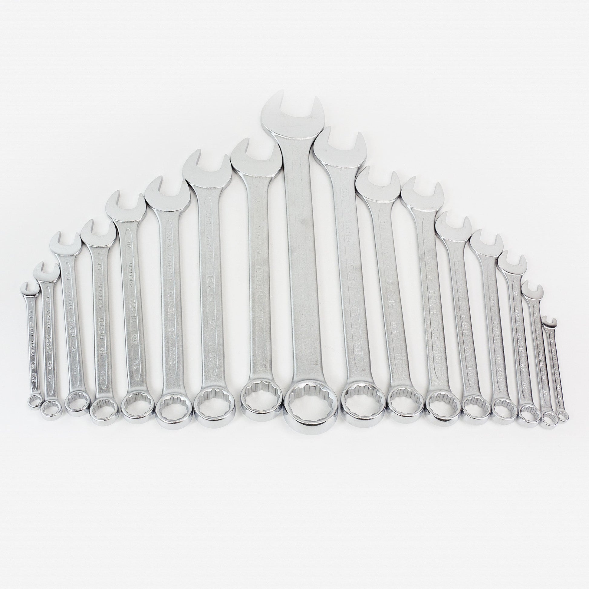 Heyco SAE 1/4 - 1 1/4" Combination Wrench Set, 17 Pieces - HY4009390 - KC Tool