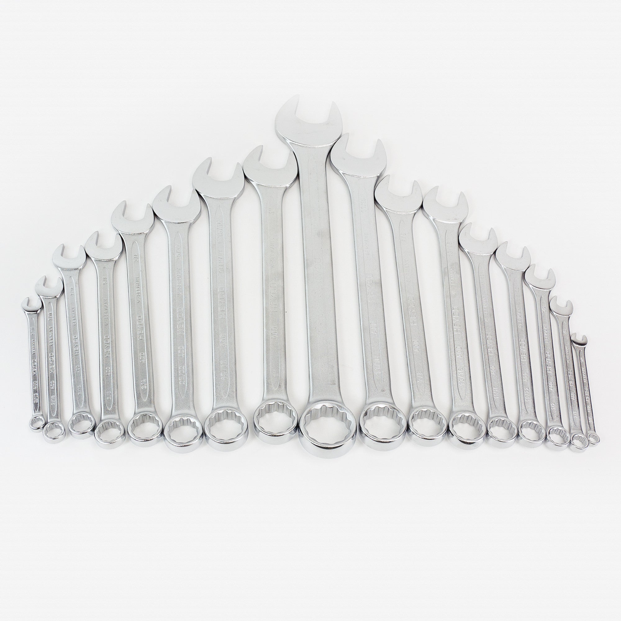 Heyco SAE 1/4 - 1 1/4" Combination Wrench Set, 17 Pieces - HY4009390 - KC Tool