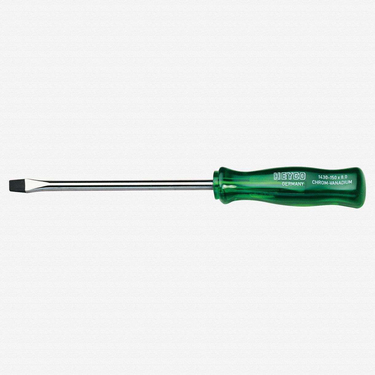 Heyco Slotted Engineers' Screwdriver with Acetate Handle, 8.0mm - HY4300150 - KC Tool