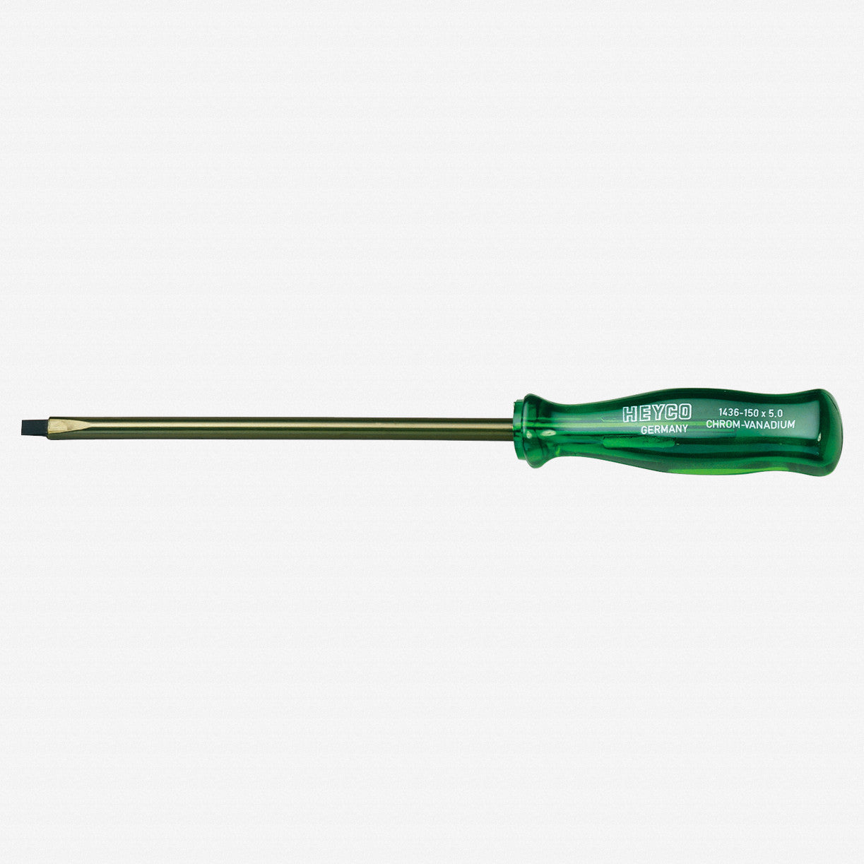Heyco Slotted Screwdriver with Acetate Handle, 3.5 x 100mm - HY4360100-85 - KC Tool