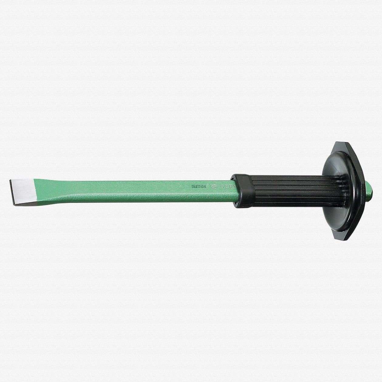 Heyco Stone Chisel with Hand Guard, Non - spreading Safety Head, Flat Oval, 300 x 32mm - HY5631300 - KC Tool