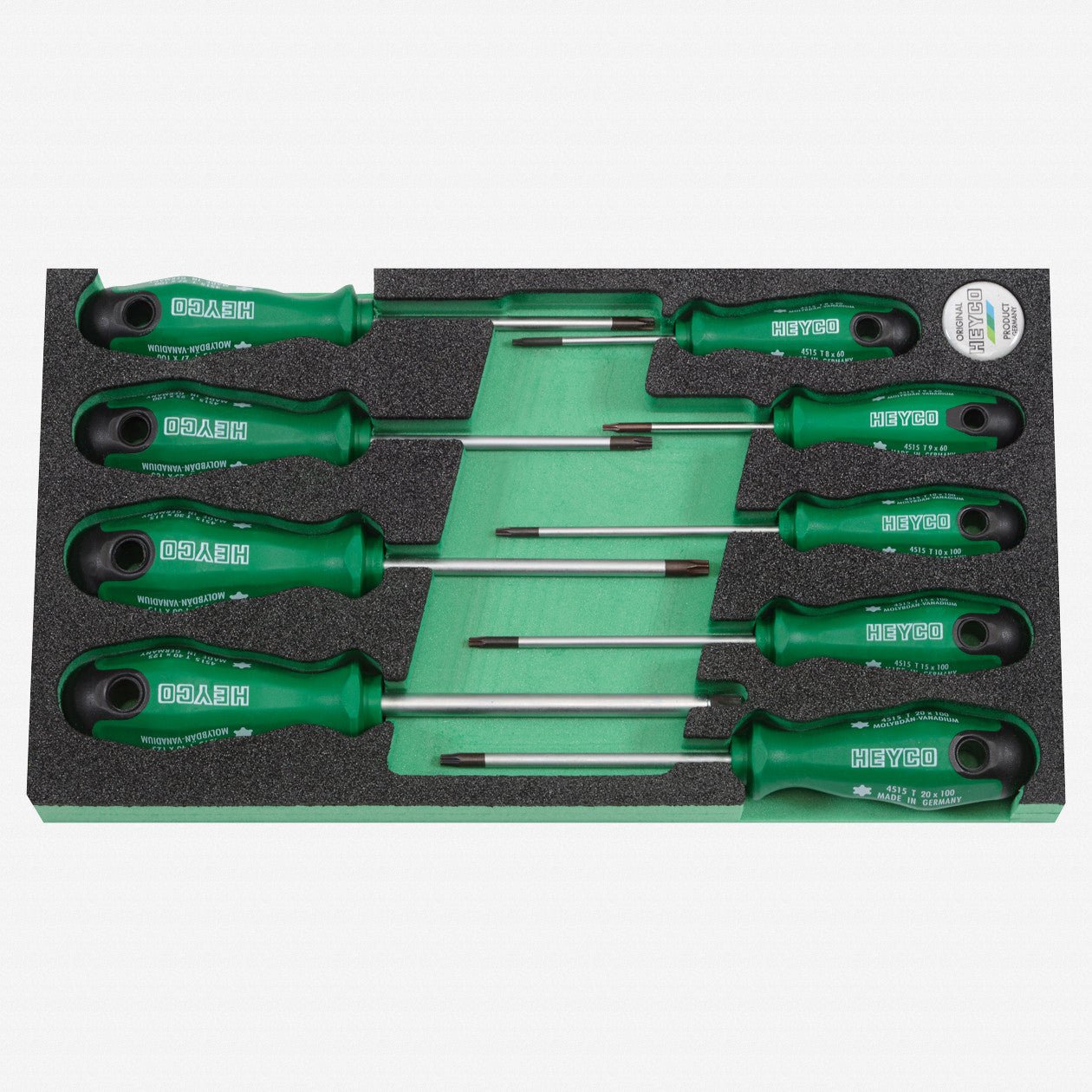 Heyco Torx Screwdriver Set with 2K Handle, 9 Pieces - HY9914515 - KC Tool