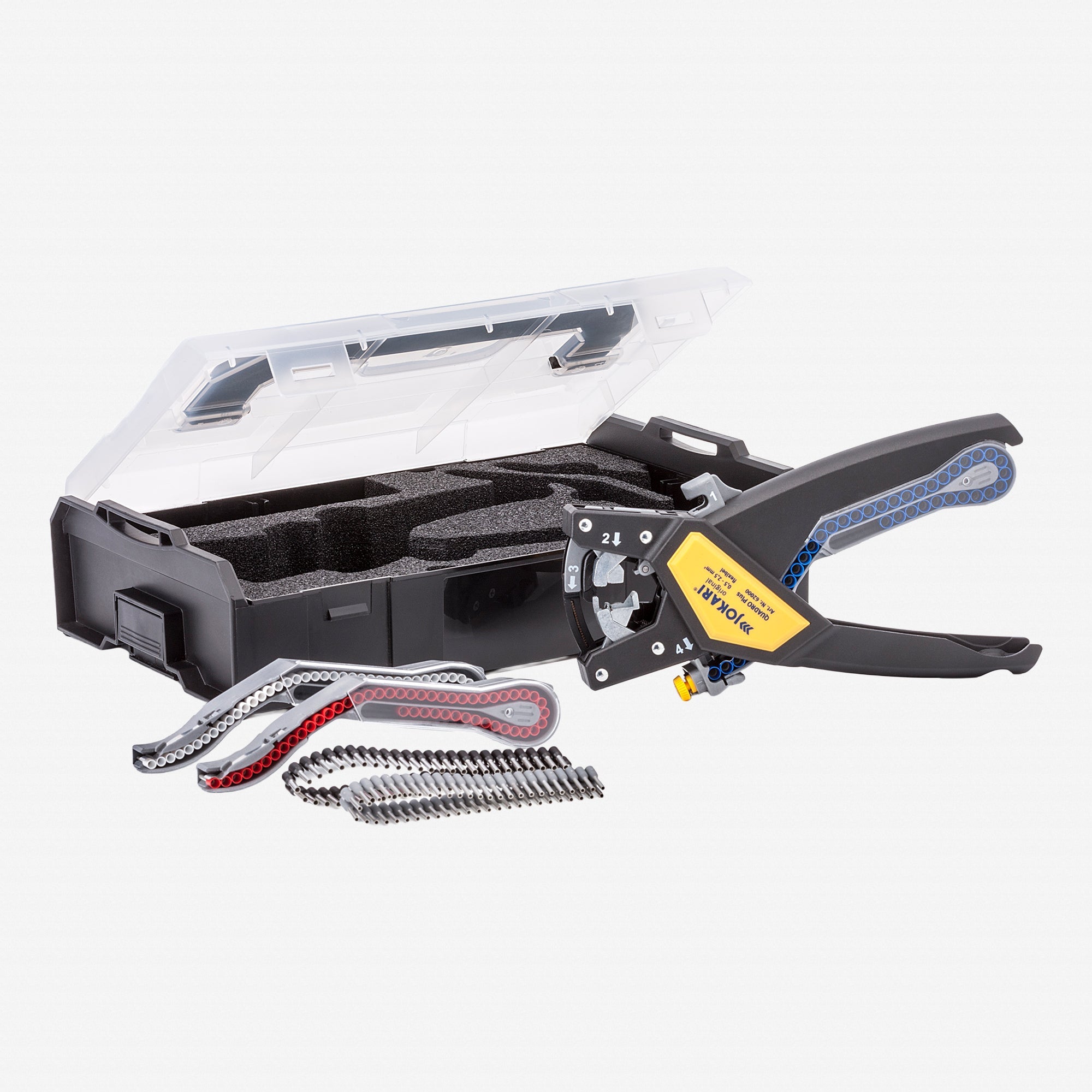 Jokari Quadro Plus End Sleeve Crimper/Stripper Set in L-Boxx