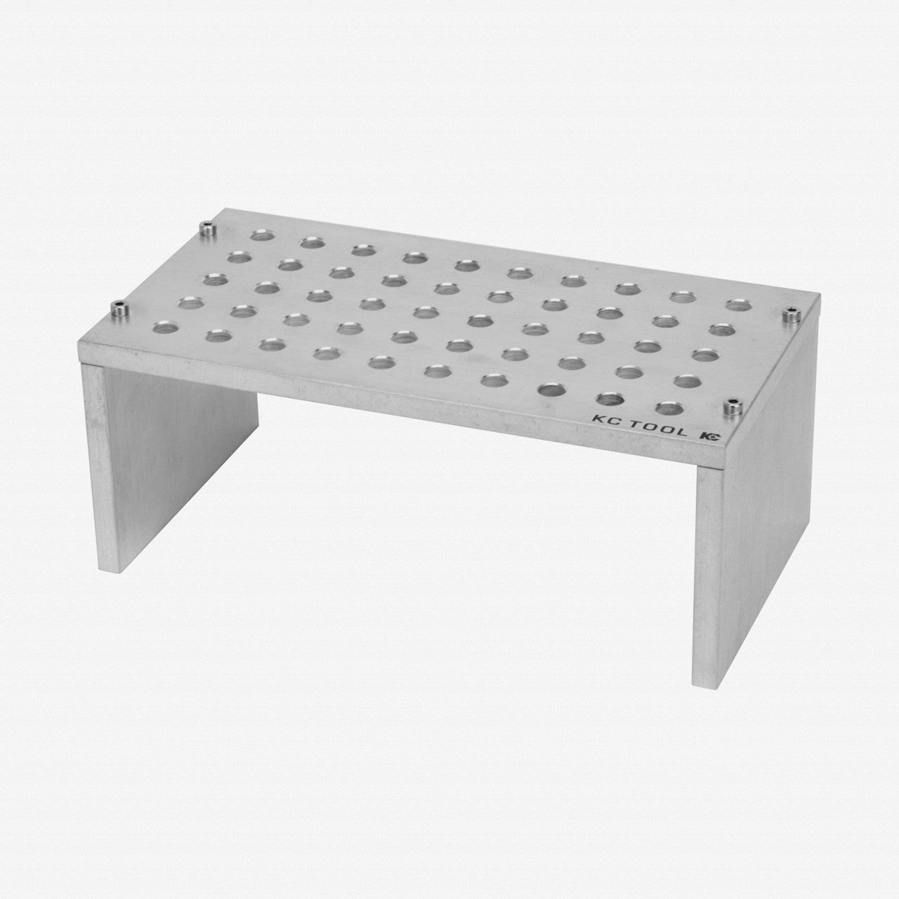 KC Tool Aluminum Bench Top Stand for Precision Tools - 50 Holes, Tumbled Finish - KCT8301 - KC Tool