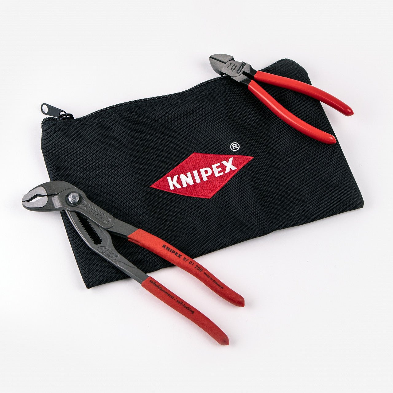 Knipex 10" Cobra / 6.3" Diagonal Cutter Set with Keeper, 3 Pieces - 9K0080155US - KC Tool