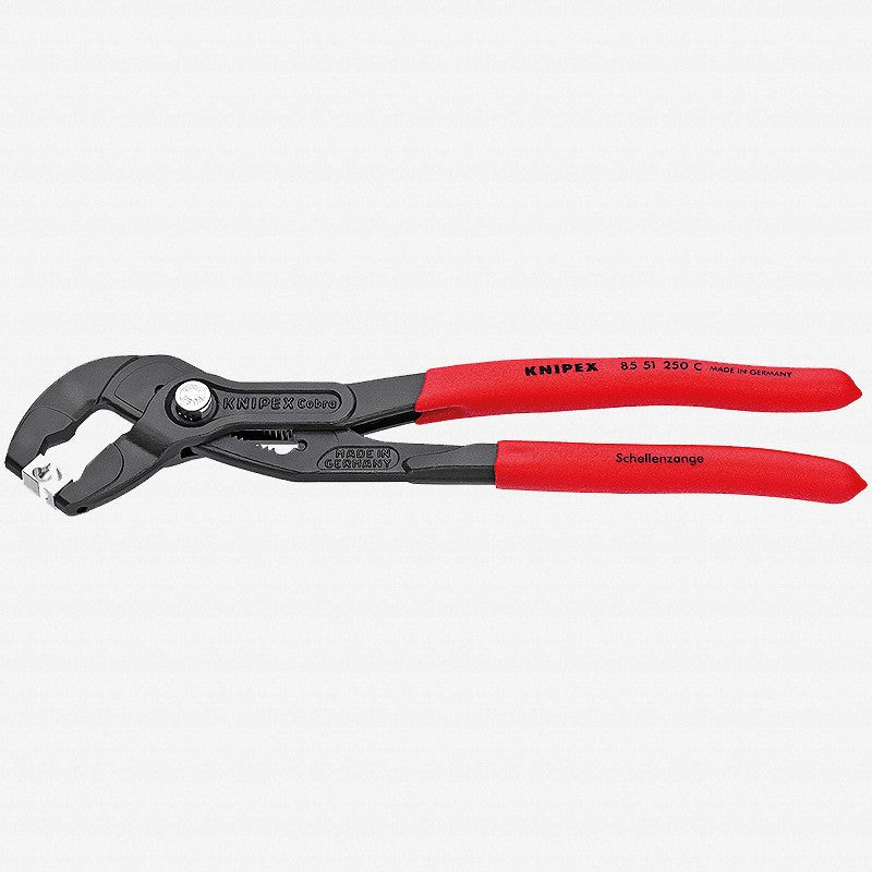 Knipex 10" Cobra Hose Clamp Pliers for Click Clamps - Plastic Grip - 8551250C - KC Tool
