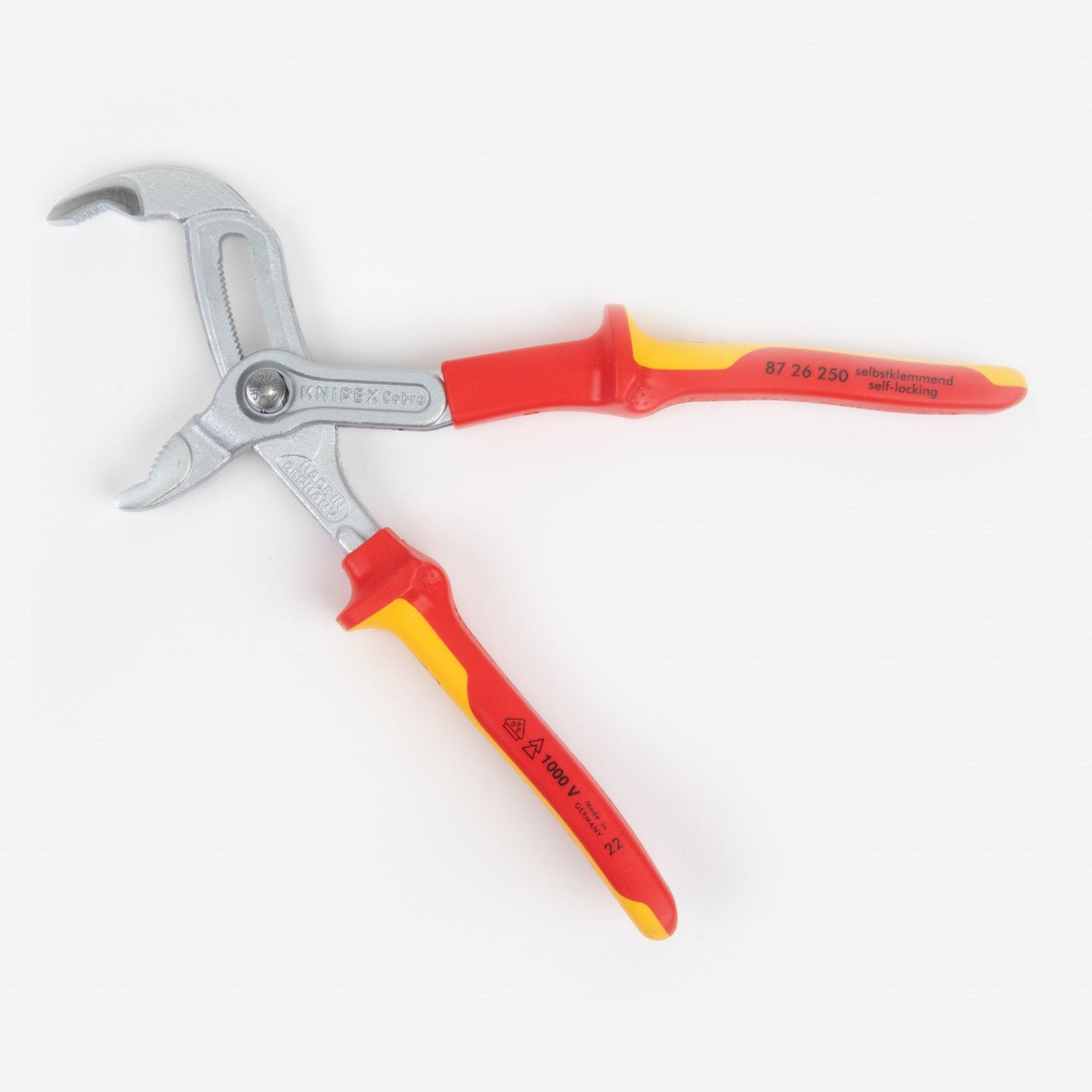 Knipex 10" Cobra QuickSet VDE Pliers - Insulated Chrome - 8726250 - KC Tool