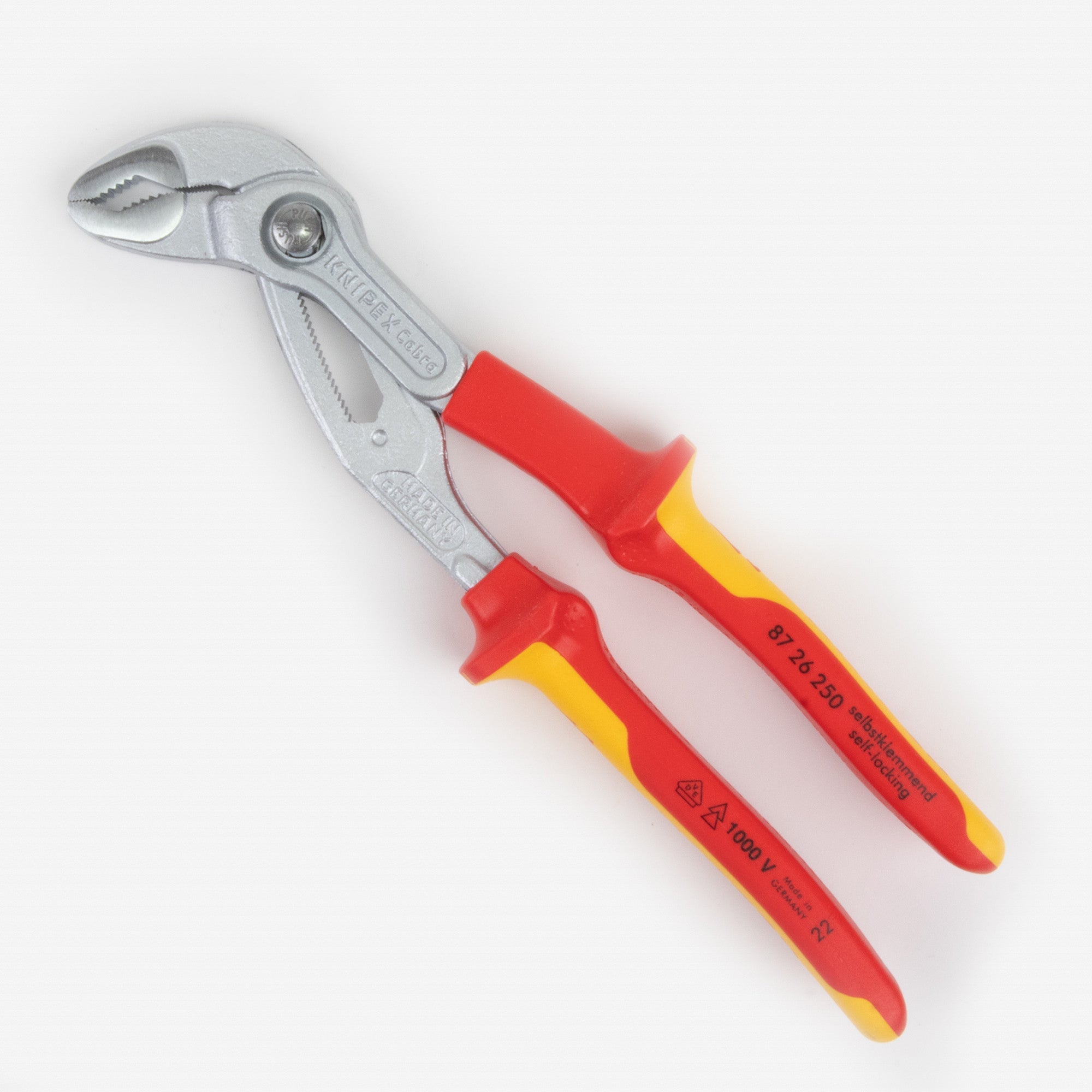 Knipex 10" Cobra QuickSet VDE Pliers - Insulated Chrome - 8726250 - KC Tool