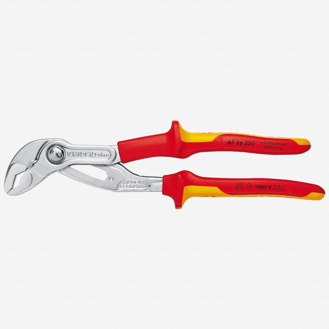 Knipex 10" Cobra QuickSet VDE Pliers - Insulated Chrome - 8726250 - KC Tool