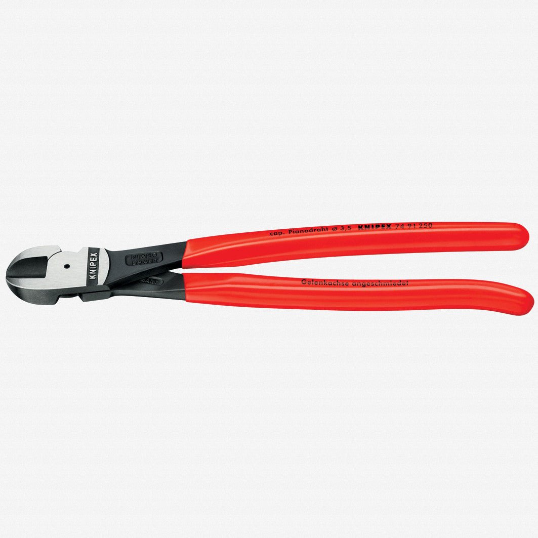 Knipex 10" High Leverage Center Cutters - Plastic Grip - 7491250 - KC Tool