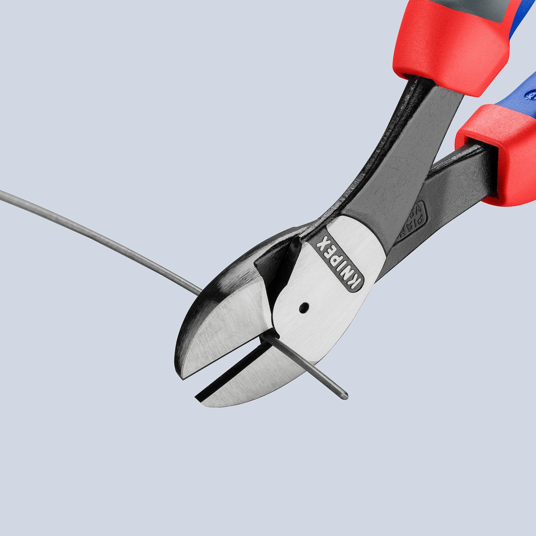 Knipex 10" High Leverage Diagonal Cutters, 12-Degree Angled - MultiGrip - 7422250 - KC Tool