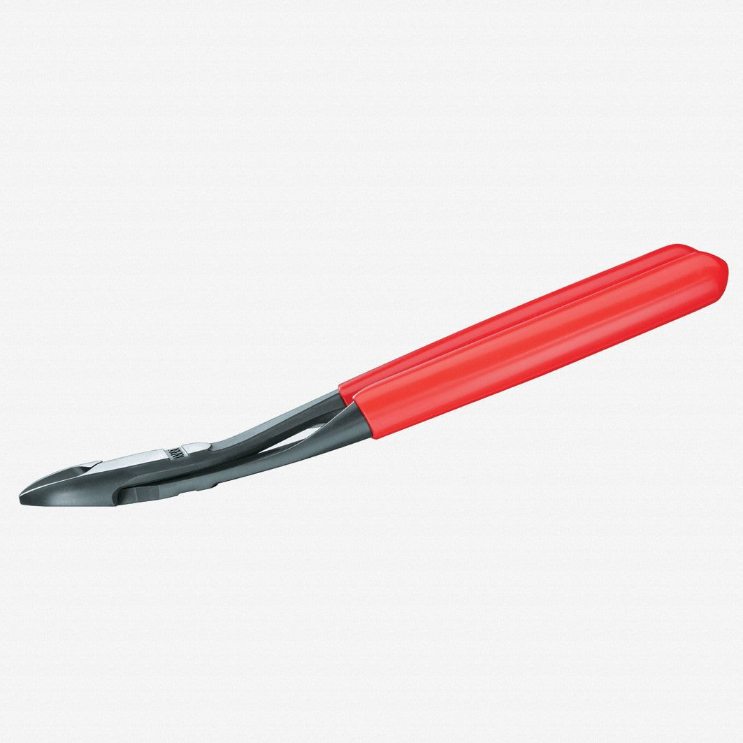 Knipex 10" High Leverage Diagonal Cutters 12 Degree Angled - Plastic Grip - 7421250 - KC Tool