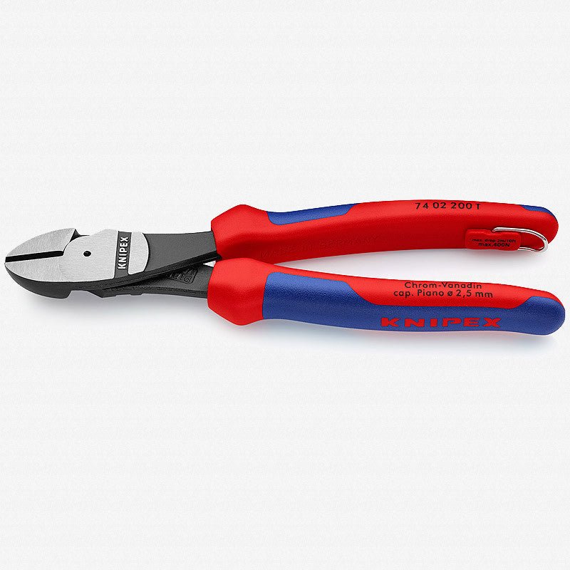 Knipex 10" High Leverage Diagonal Cutters - MultiGrip Tethered Attachment - 7402250T - KC Tool