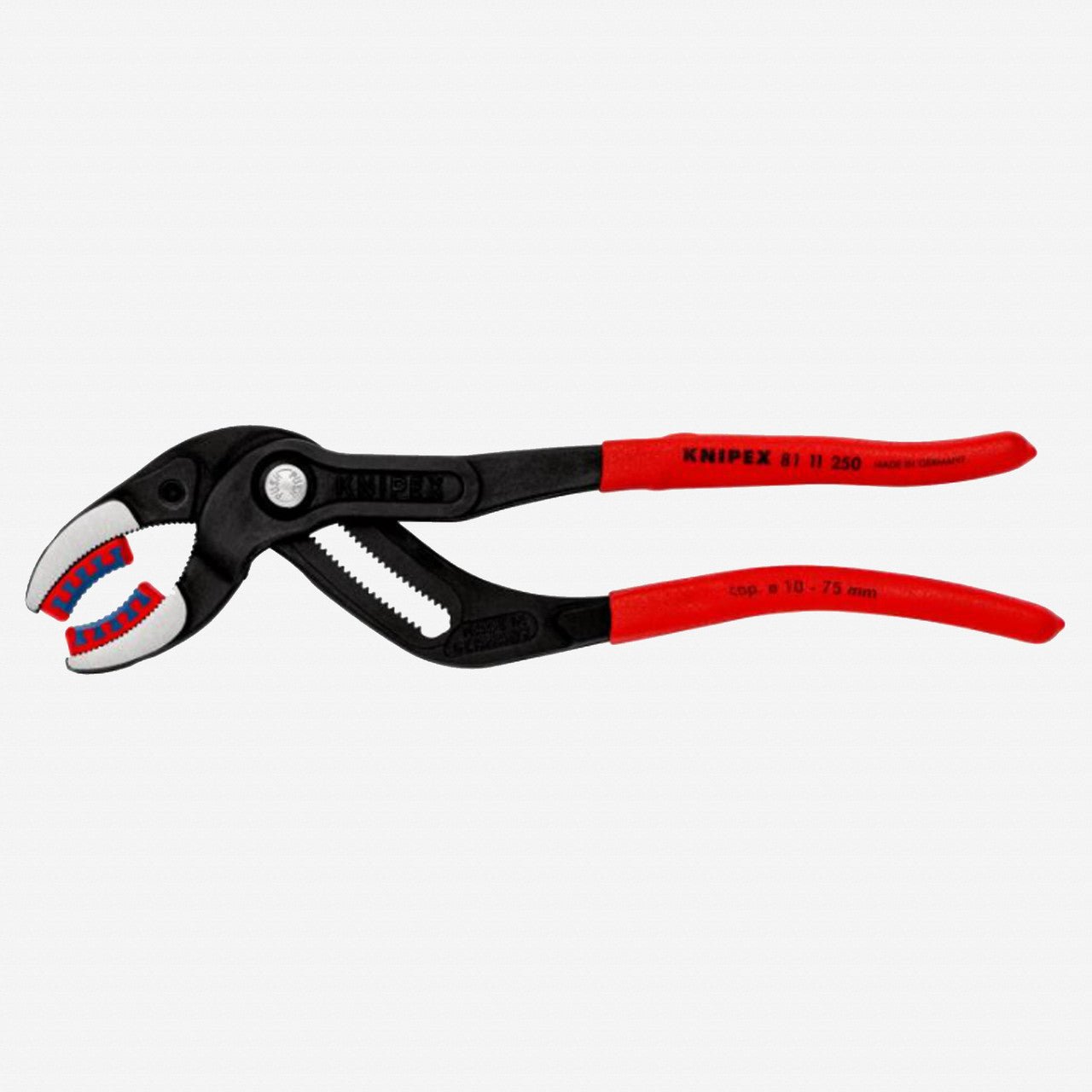Knipex 10" Pipe Gripping Pliers w/ Replaceable Plastic Jaws for Tube Fittings and Connectors - 8111250 - KC Tool