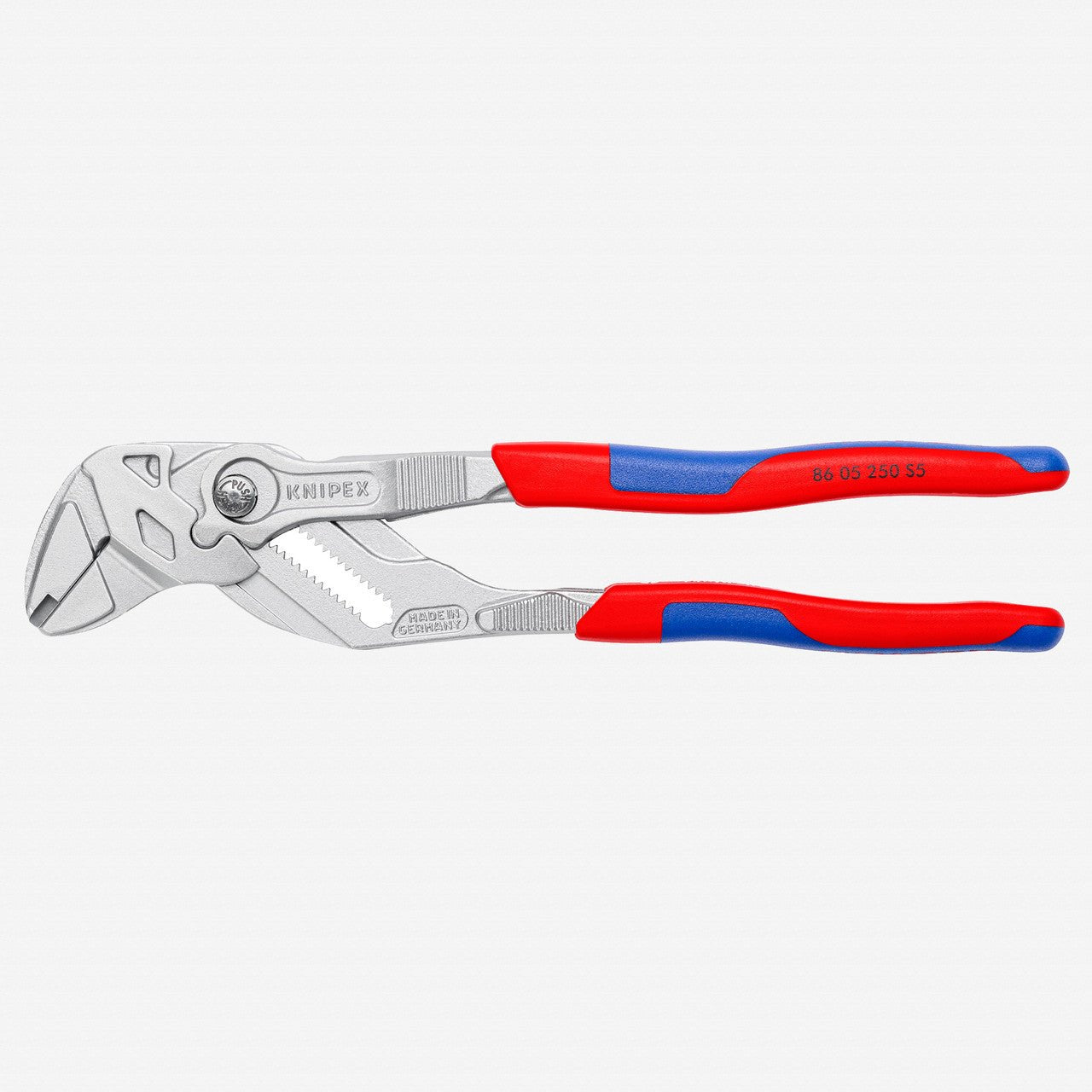 Knipex 10" Pliers Wrench with Collar Breaker - Chrome MultiGrip - 8605250S5 - KC Tool