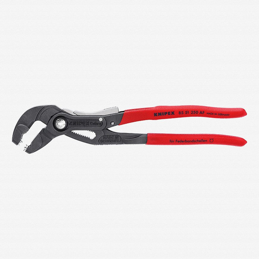 Knipex 10" Spring Hose Clamp Pliers with Locking Device - Plastic Grip - 8551250AF - KC Tool